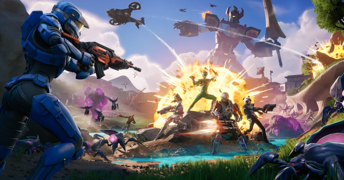 Fortnite gameplay used for a DX11 Legacy Performance Mode versus DX12 Performance Mode comparison