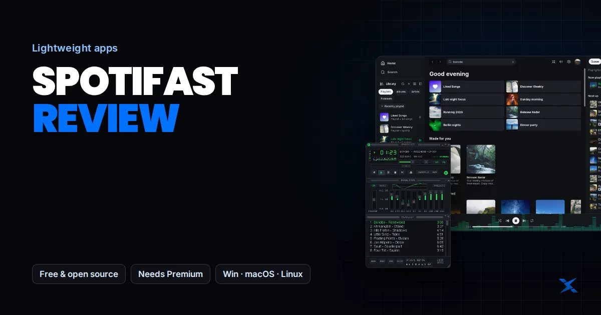 Spotifast desktop app and its Winamp-style mini player